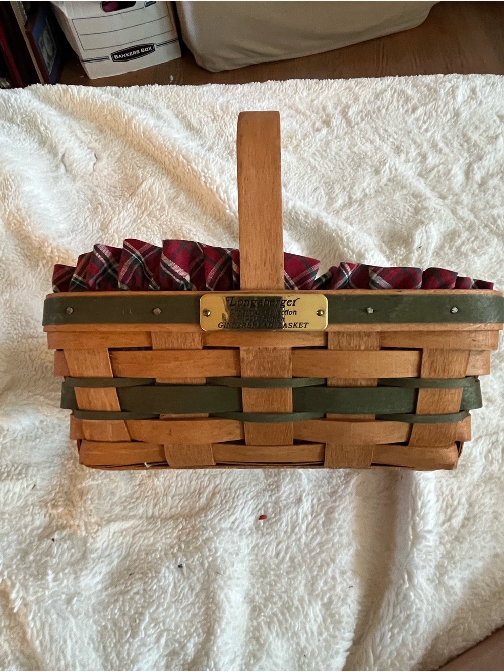 Longaberger Christmas Collection 1990 Edition Gingerbread Basket